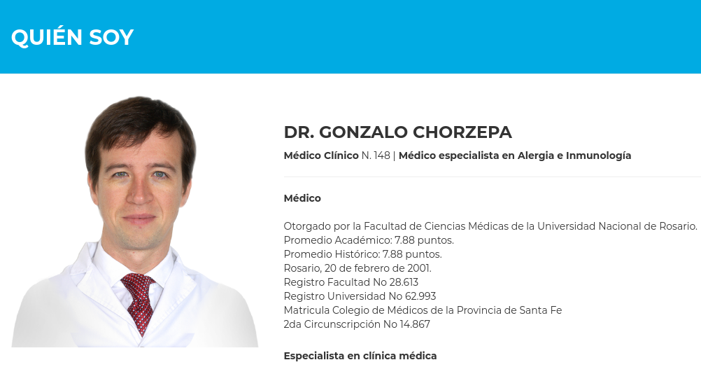 Sitio Institucional Dr. Gonzalo Chorzepa