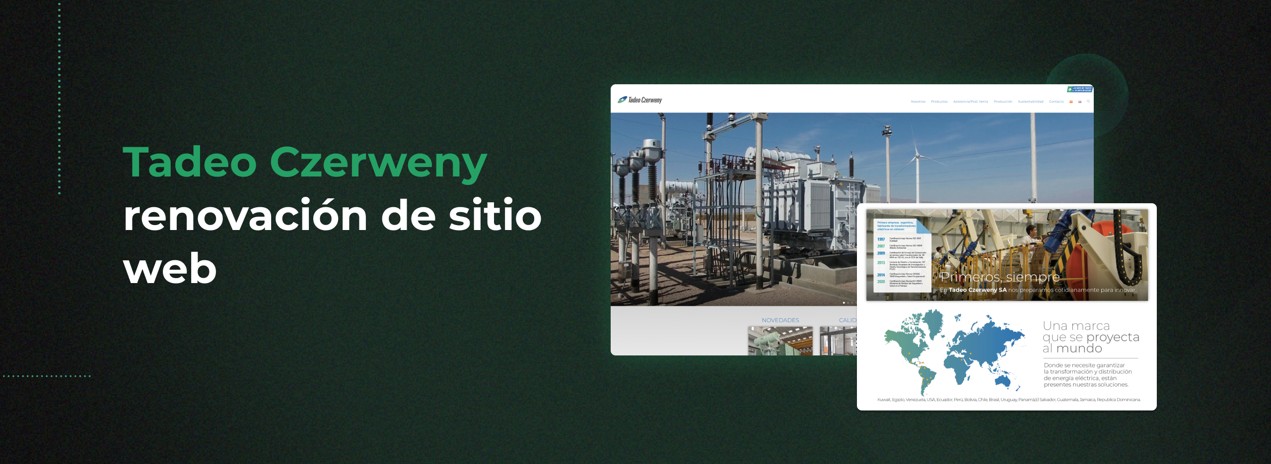 Tadeo Czerweny: renovación de sitio web