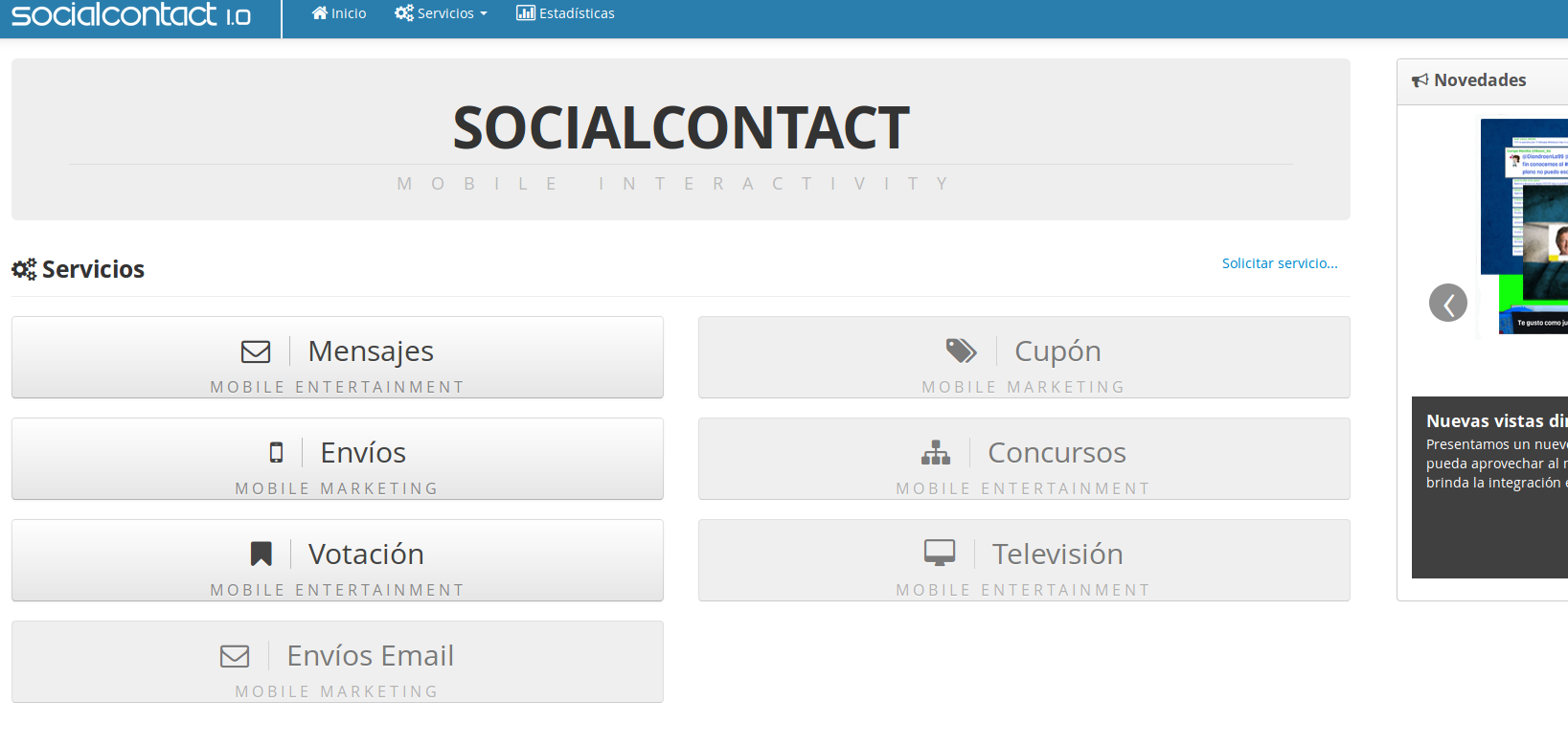 Dashboard SocialContact