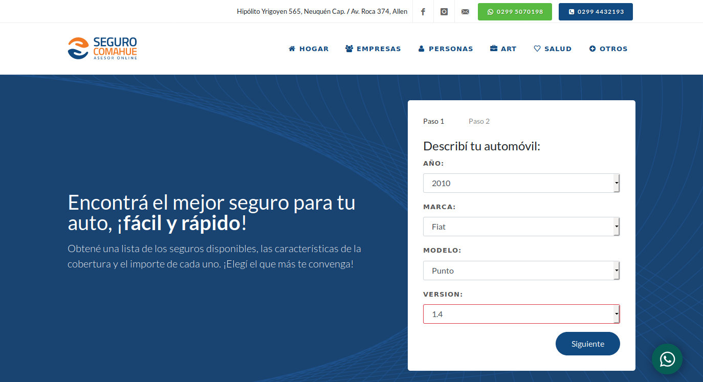 UX Seguros Comahue